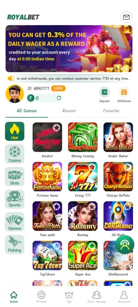 ROYAL BET GAME APK